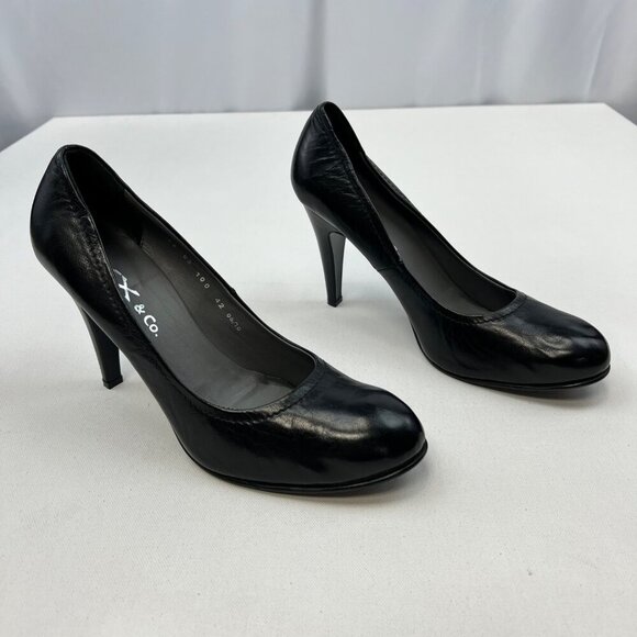 YKX & Co. Womens Round Toe High Heels Slip On Black Size EU 42 US 11 - Picture 2 of 10